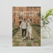 初めての結婚クリスマス 新婚 ウェディングフォト シーズンカード (スタンド正面)