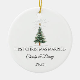 初めての結婚クリスマス 2025 オーナメント 名前入り