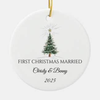 初めての結婚クリスマス 2025 オーナメント 名前入り