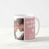 初めての結婚バレンタイン記念写真コラージュ コーヒーマグカップ (正面右)