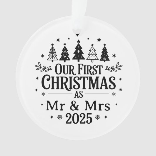 初めての結婚後のクリスマスをPersでお祝いしましょう オーナメント (正面)