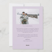 初めての結婚記念のクリスマス 新婚 写真 紫 シーズンカード (裏面)