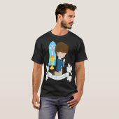 初めての聖人会贈呈子息子ブルネット・クネ Tシャツ (正面フル)