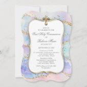 初めての聖体拝領の女の子の招待状 招待状 (正面)