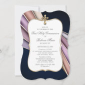 初めての聖体拝領の女の子の招待状 招待状 (正面)