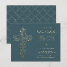初めての聖体拝領の招待状（男の子と女の子） 招待状