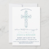 初めての聖体拝領の招待状 - 男の子の招待 招待状 (正面)