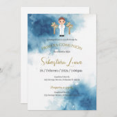 初めての聖体拝領の招待状（男の子） 招待状 (正面/裏面)