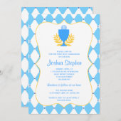 初めての聖体拝領の杯と十字架 招待状 (正面/裏面)