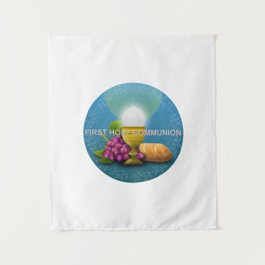 初めての聖体拝領の杯と聖体 タペストリー (正面)