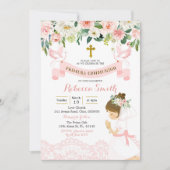 初めての聖体拝領をする少女 招待状 (正面)