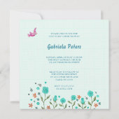 初めての聖体拝領ドレス | 招待状 女の子 (裏面)