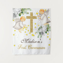 初めての聖体拝領天使グリッター男女兼用 タペストリー