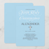初めての聖体拝領 エレガンス お好きな色をお選びください 招待状 (正面/裏面)