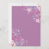 初めての聖体拝領 エレガントな花 招待状 (裏面)