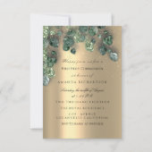 初めての聖体拝領  キリスト教 イベント 十字架 ゴールド 招待状 (正面)