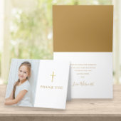 初めての聖体拝領 ゴールド シグネチャー フォト サンキューカード