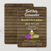 初めての聖体拝領 チャリス 葡萄 パン 招待状 (正面/裏面)