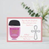 初めての聖体拝領 ハンドサニタイザー 記念カード 招待状 (スタンド正面)