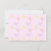 初めての聖体拝領 ピンクの蝶の女の子 ありがとう (裏面)