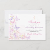 初めての聖体拝領 ピンクの蝶の少女 ありがとう (正面)