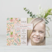 初めての聖体拝領 フローラル | フォト招待状 招待状 (スタンド正面)