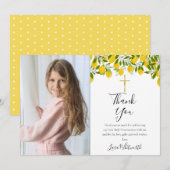 初めての聖体拝領 レモン ゴールド クロス フォト サンキューカード (正面/裏面)