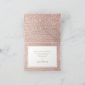 初めての聖体拝領 ローズゴールドグリッター写真 サンキューカード (内部)