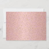 初めての聖体拝領 ローズゴールド ハート フォト 招待状 (裏面)