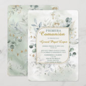 初めての聖体拝領 印刷可能 招待状 (正面/裏面)