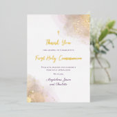 初めての聖体拝領 感謝カード 箔招待状 (立ち正面)