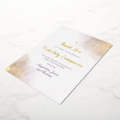 初めての聖体拝領 感謝カード 箔招待状 (回転した状態)