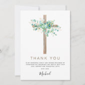 初めての聖体拝領 感謝状 セージ ユーカリ 招待状 (正面)