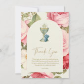 初めての聖体拝領 感謝 ピンクのバラ (正面)