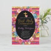 初めての聖体拝領 招待状 カラフル フィエスタ (スタンド正面)