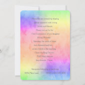 初めての聖体拝領 水彩画 クロス レインボー 招待状 (裏面)