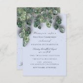 初めての聖体拝領 洗礼 キリスト教 十字架 青 招待状 (正面/裏面)