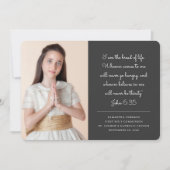 初めての聖餐会|写モダン真 招待状 (正面)