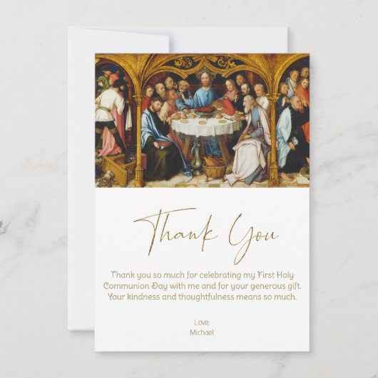 初めての聖餐式でイエス様に感謝 (正面)