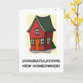 初めての自宅のお祝いカード カード (黄色い花)