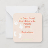 初めての親： ノートカード (裏面)