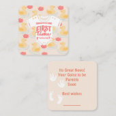 初めての親： ノートカード (正面/裏面)