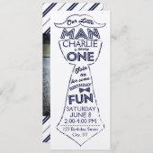 初めての誕生日のタイブリ/ヒゲ招待状 招待状 (正面/裏面)