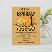 初めての誕生日ダンプトラック 招待状 (スタンド正面)