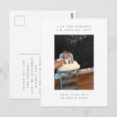 初めての誕生日写真感謝のポストカード ポストカード (正面/裏面)