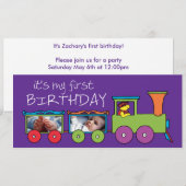 初めての誕生日列車招待状 招待状 (正面/裏面)