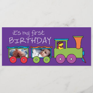 初めての誕生日列車招待状 招待状