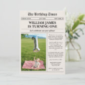 初めての誕生日新聞 招待状 (スタンド正面)