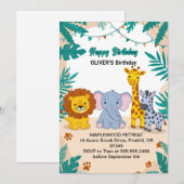 初めての誕生日 お1歳の誕生日 招待状 (正面/裏面)