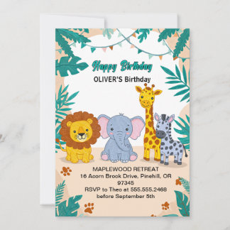 初めての誕生日 お1歳の誕生日 招待状